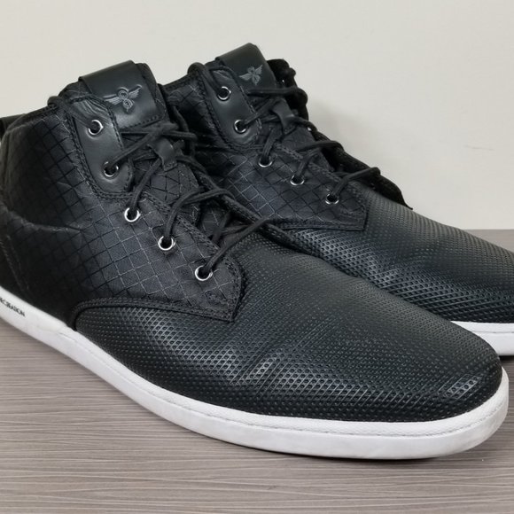 Creative Recreation Vito High Top Sneaker, Black Leather & Textile, Mens Size 13 - Picture 3 of 10
